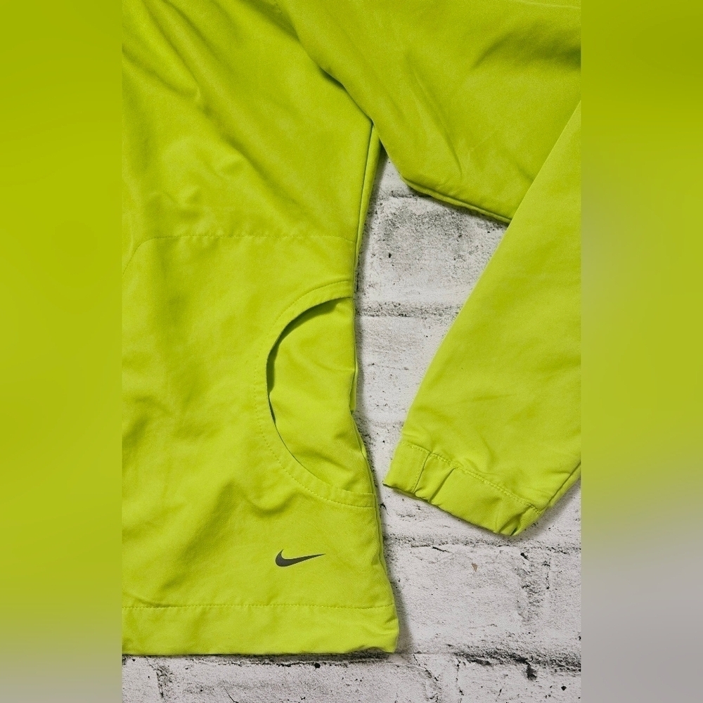Nike Golf Lightweight Hooded Jacket Womens Small Lime Green Gray - Picture 6 of 10